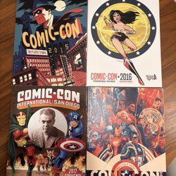 Comic Con 2015 - 2016 - 2017 - 2018 San Diego souvenir program booklet - 40+ pages of comic book art, photos, and info per book #ComicCon #SanDiego