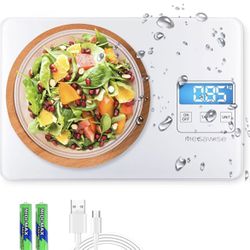 MegaWise Precision Food Scale, 33lb Waterproof Rechargeable Digital Kitchen Scale, 1g/0.04oz Precise Graduation, Weight Grams and Ounces for Cooking B