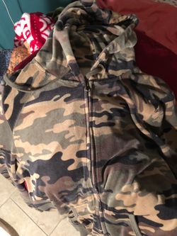 Camouflage zip up hoodie