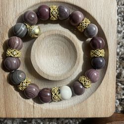 alashan agate gold accents and bell