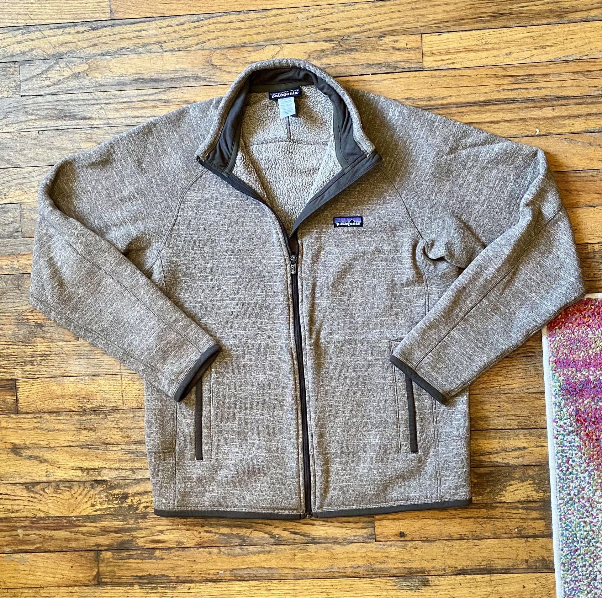 Patagonia brown Better Sweater Mens Full Zip Fleece Jacket Hiking Size M