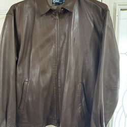 Polo Brown Leather Jacket 