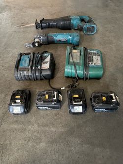 Makita 18V Tool Lot with Batteries and Chargers