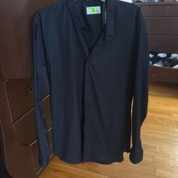 Black button down (Foreign,Brand New)