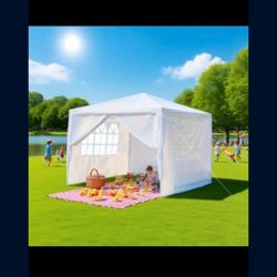 10x10 Outdoor Canopy - 4 Walls And Windows 