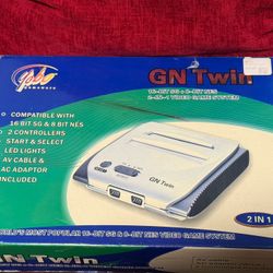 Yobo Gameware GN Twin Silver Console Plays Sega Genesis Nintendo NES  With Fc3 Plus Light Gun