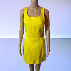 Versace Jeans Couture Yellow Dress Round Neck Size 26/40 MSRP $675 