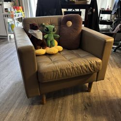 IKEA Morabo Brown Leather Armchair 