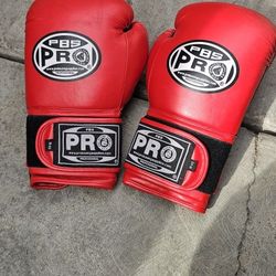 Pro boxing gloves red used a little good condition 16 oz 