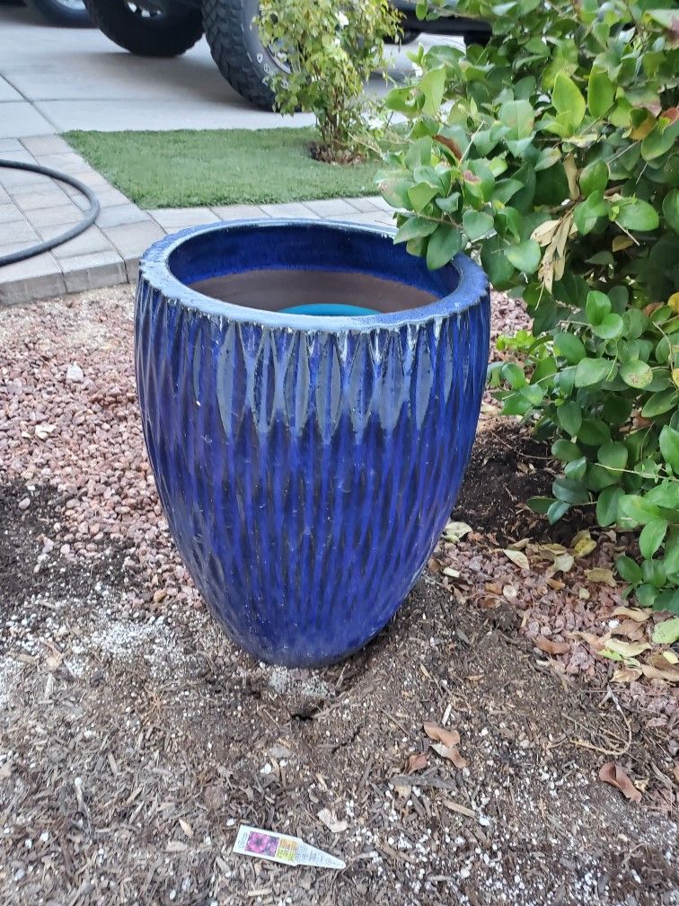Large Blue Ceramic Planters Pot for Sale in Las Vegas, NV OfferUp