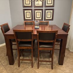 Large Dining Table w/ Chairs Bench