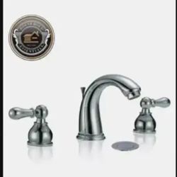 8" Chrome Widespread Bathroom Faucet with Drain..... CHECK OUT MY PAGE FOR MORE ITEMS