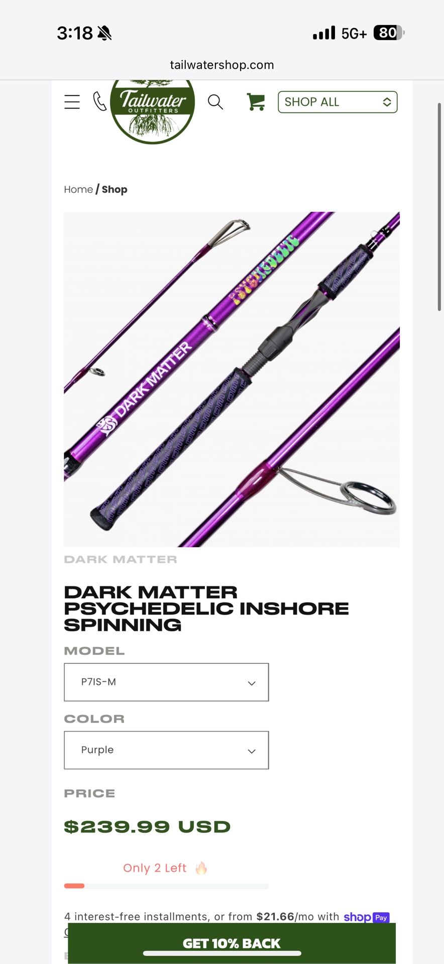 Dark Matter Inshore Psychedelic Rod