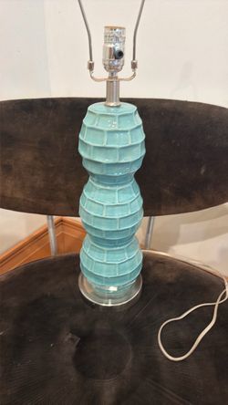 Teal lamp.