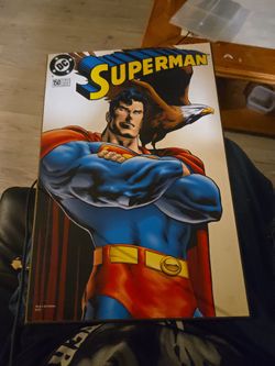 Superman Wooden Poster