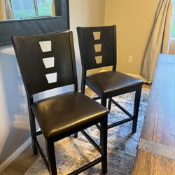 2 Barstool Height Chairs 