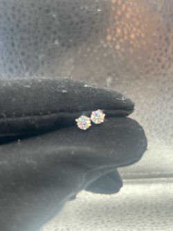 4mm Moissanite Stud Earrings VVS1 D Color 💎 Pass Diamond Tester + GRA