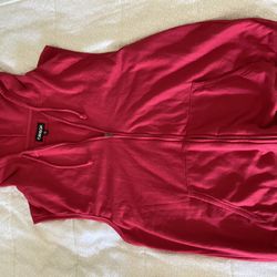 Hooded, Sleeveless Fleece Vest XL