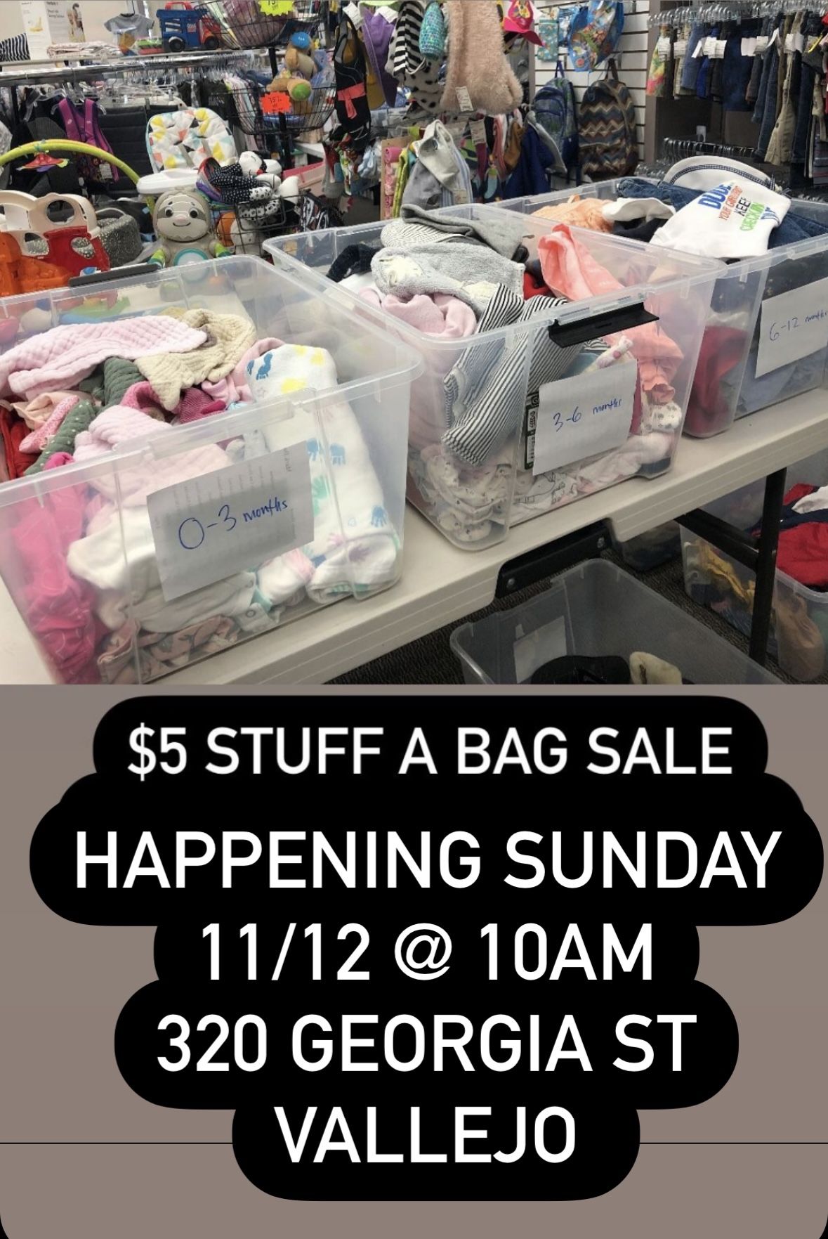 $5 Stuff A Bag Sale 11/12 At 10am 320 Georgia St. Vallejo