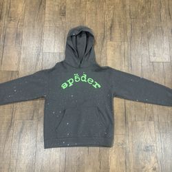 Grey n Green Spider Hoodie