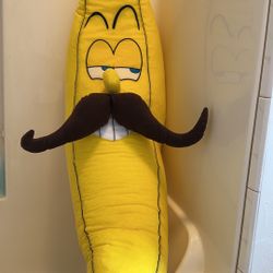 Giant Stoner Banana With Mustache Plush 55" The Toy Factory. Unique Rare Item