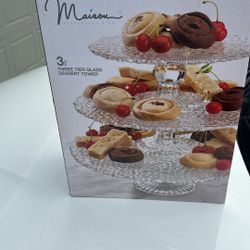 Three Tier Glass Dessert Tower