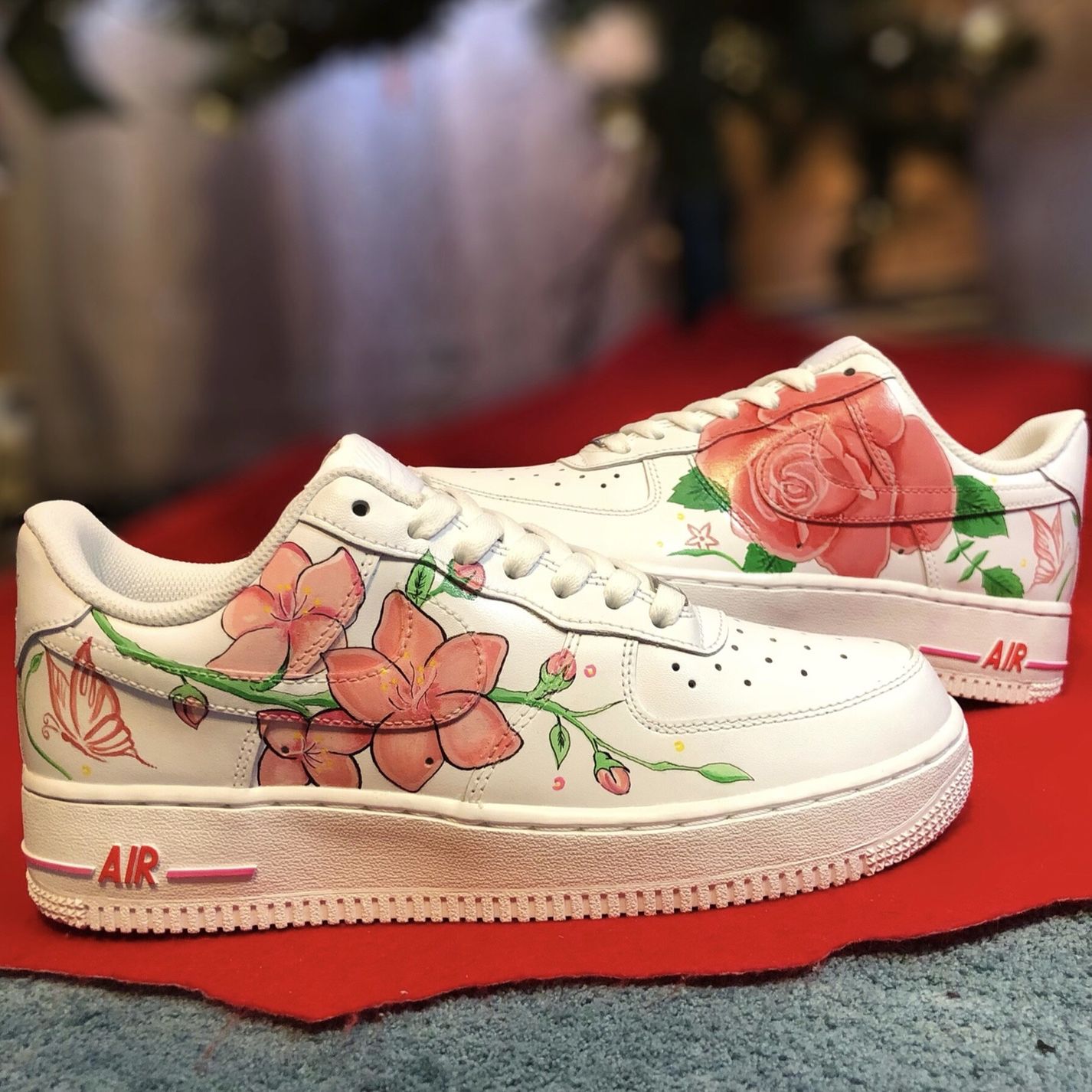 Air force 1 floral custom deals