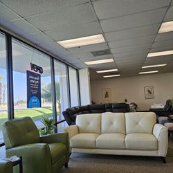 100% Real Leather Sofa- Myia 