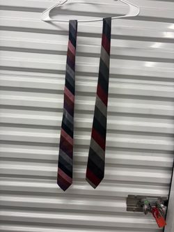 Striped Multicolor Pointed Classic Men's Necktie Formal Dress Ties Set of 2