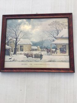 Currier & Ives Home  To Thanksgivings  1867