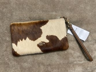 Cow Print Coach Wristlet **new with tags!