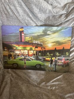 Car collectible metal sign