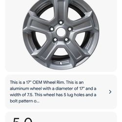 Jeep Wrangler 17” Wheel Set W/ Tires 