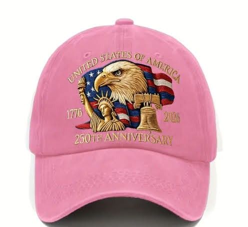 Anniversary American Patriot Baseball Cap Lightweight Bald Eagle 50-Star 13-Stripe Design 1776 USA
