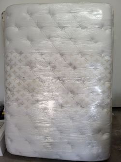 Full size matress, box spring, and frame