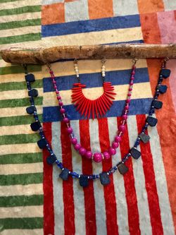 Handmade Beaded Necklace Set – 3 Pieces