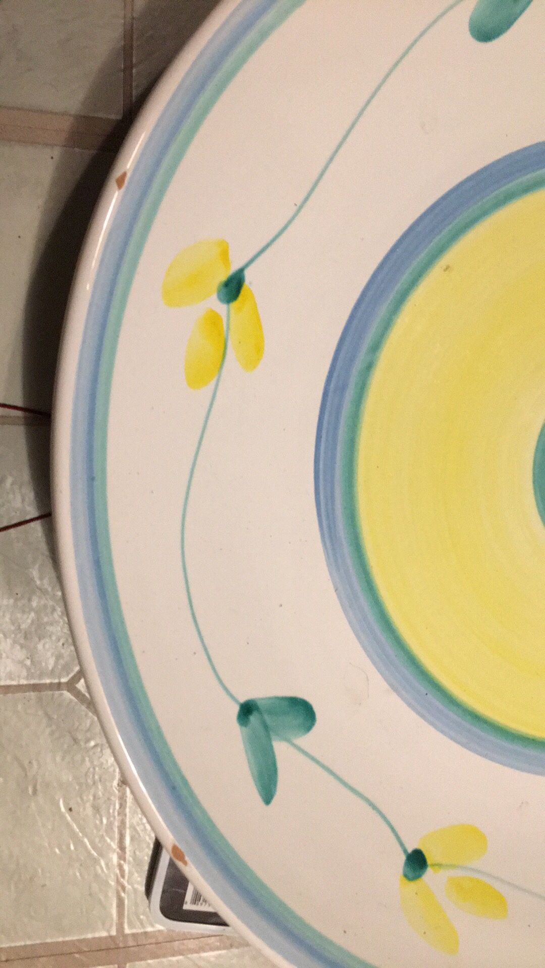 Hand made big plate with italy.