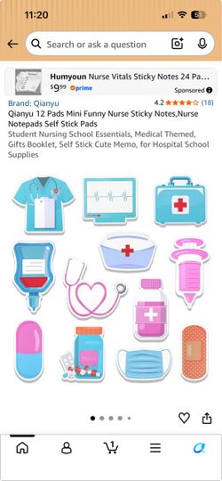 12-Pack Mini Nurse Sticky Note Pads