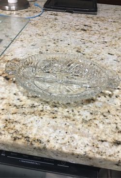 Crystal serving dish