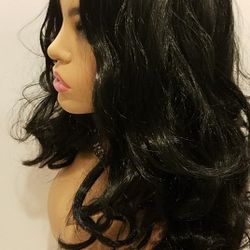 Long Black Wavy Wig