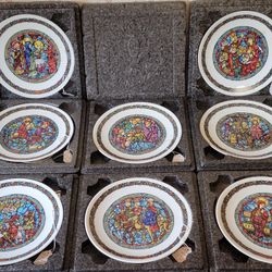 Limited Edition Of "Noel Vitrail" Collector Plates