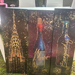 3 set decorative Pictures 