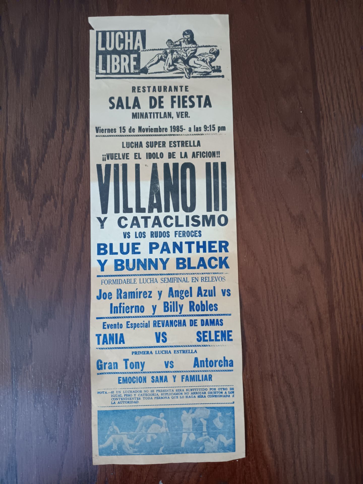Lucha libre Vintage poster Villano