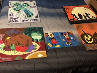 Hand painted canvases