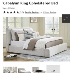 Upholstered King Bed Frame 