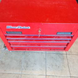 Blue Point 4 Drawer Tool Box With Misc Tools Has Key