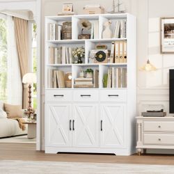 70.9" H 8-Cube Bookcase with 3 Drawers & Adjustable Shelf  Elevate your home organization with this sleek, 70.9-inch tall bookcase. Designe