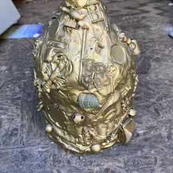 Folk Art Antique Vintage Jar Jug Coins Ring Trinkets 