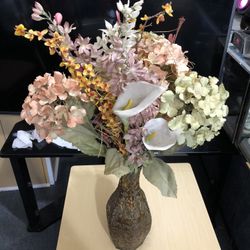 Artificial flowers and Vase