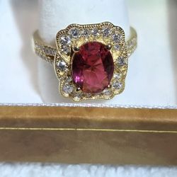 Sterling Silver 2.07 TW Ruby & Diamond Ring